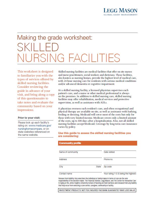 Comparing Skilled Nursing Facilities