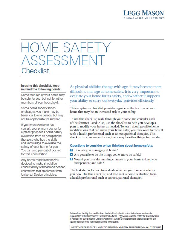 Home Safety Assessment Aging