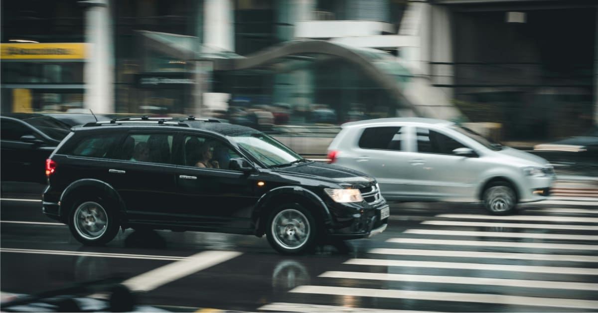Car in traffic