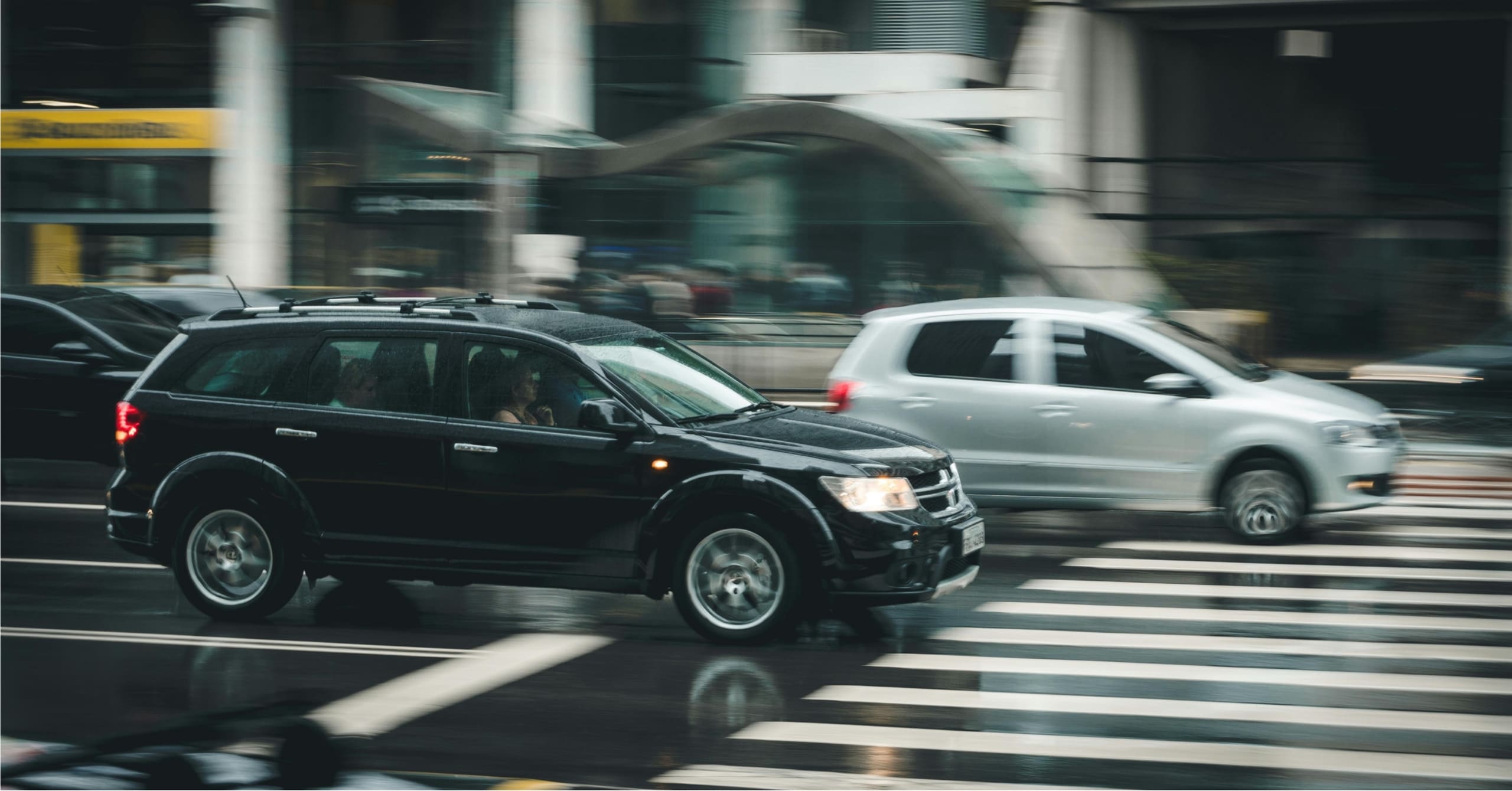 Car in traffic