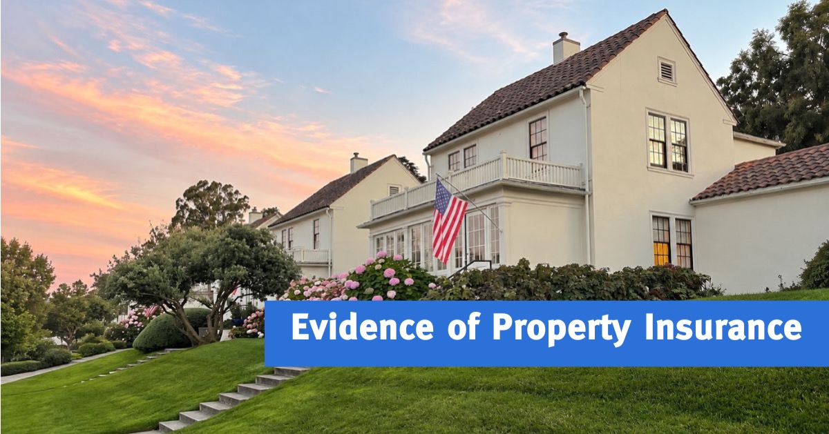 Evidence of Property Insurance Request Banner Evidence of Property Insurance Request Banner