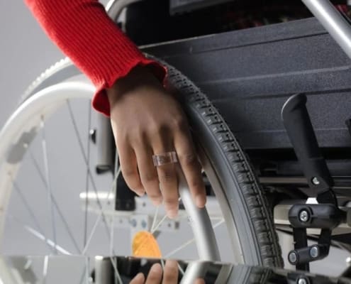 Person using a wheel chair