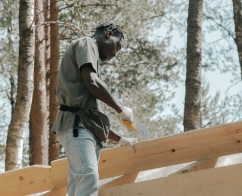 Person working