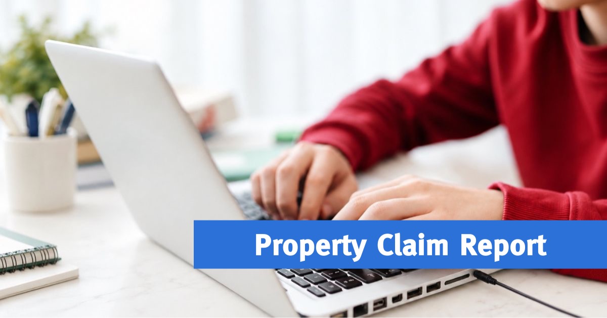 Property Claim Report banner Property Claim Report banner