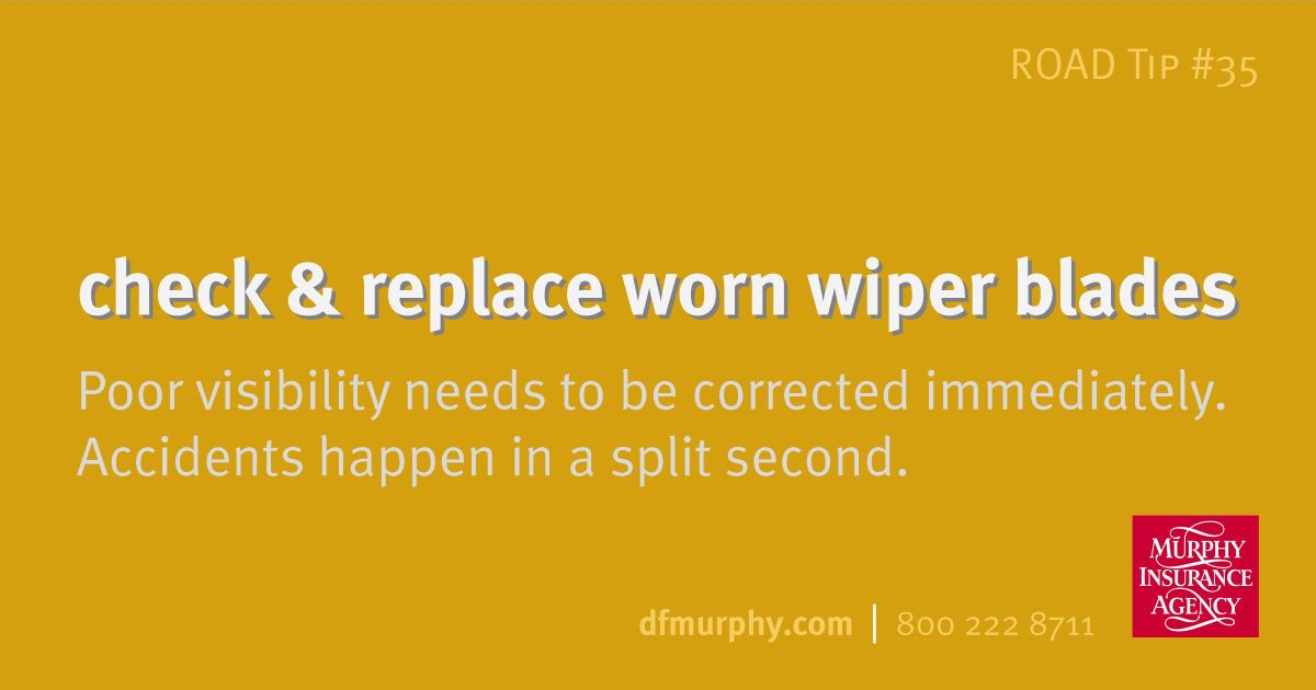 RRules Check and replace worn wiper blades #35