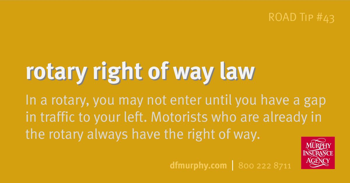 RRules Rotary right of way law #43