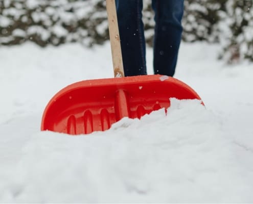 Shoveling snow