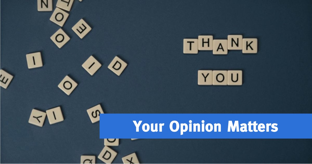 Your Opinion Matters banner